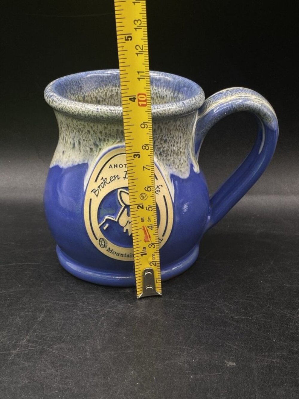 Another Broken Egg Cafe Deneen Pottery Blue Coffee Mug Cup Mountain Brook AL - Picture 8 of 8